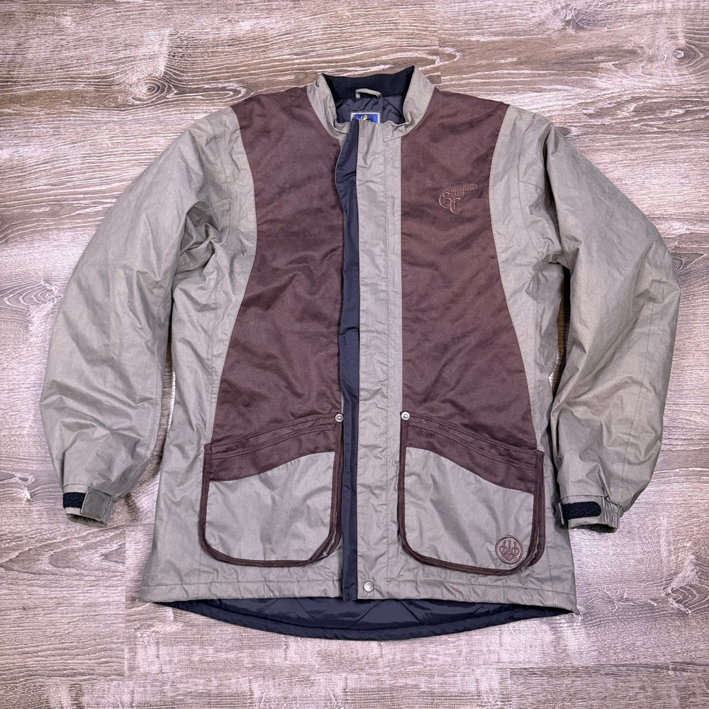 Beretta Gilchrist Club Jacket Mens XL Brown Green Hunting Shooting Coat Outdoor